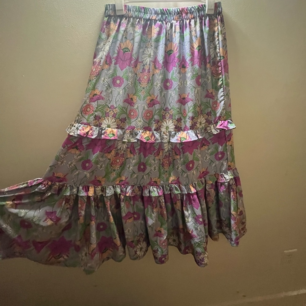 Floral Layered Maxi skirt